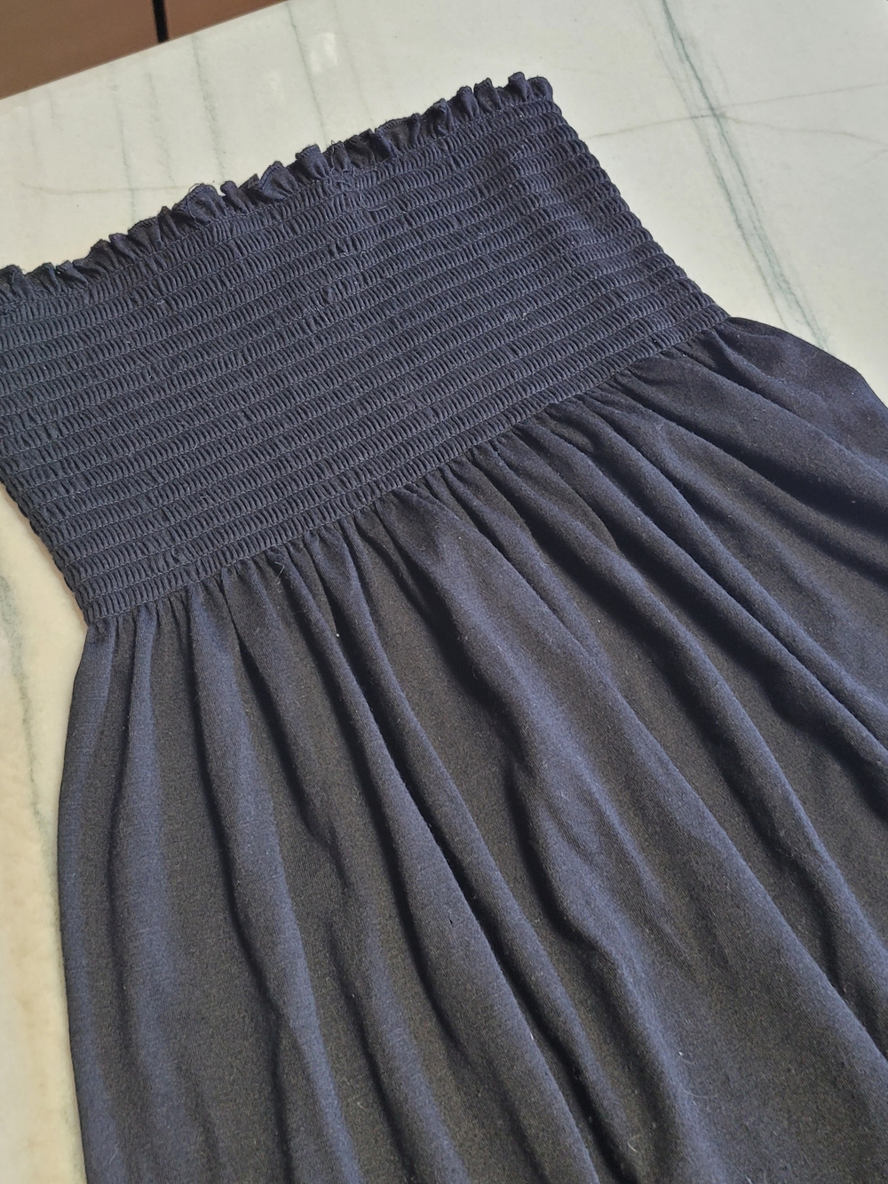 Derek Heart Strapless Smocked Maxi Dress - Black